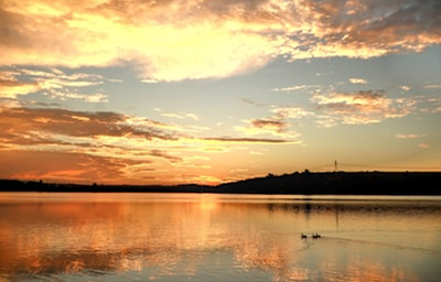 Sonnenuntergang am See